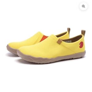 UIN Toledo Yellow Men's Canvas Lightweight Slip On Walking Shoes Size 9.5
